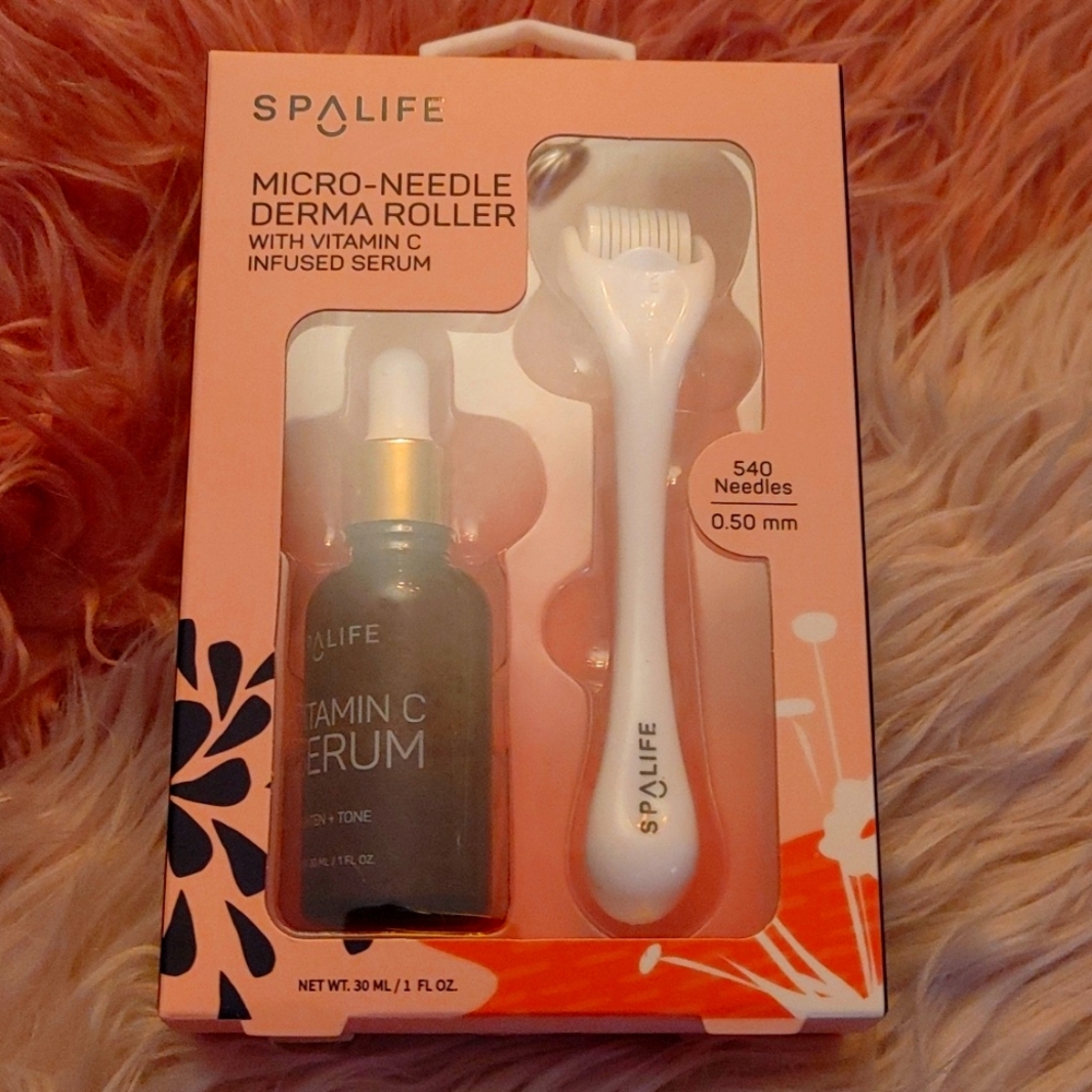 Micro-Needle Derma Roller 540 needles   0.50 mm with Vitamin Infused Serum.